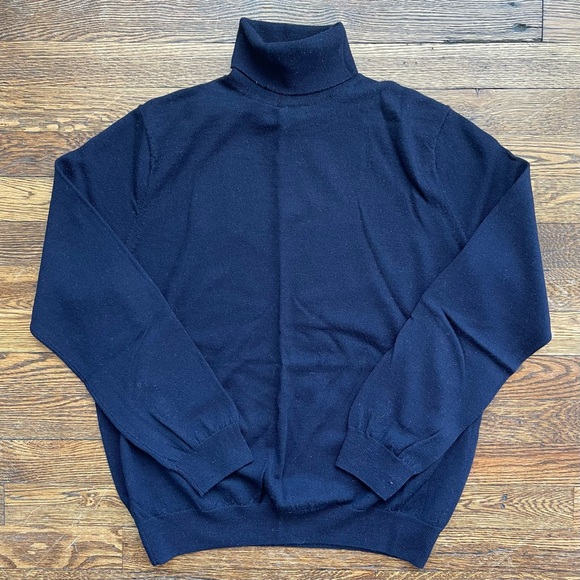 J. Crew Merino Wool Turtleneck Sweater in Navy - Picture 1 of 6